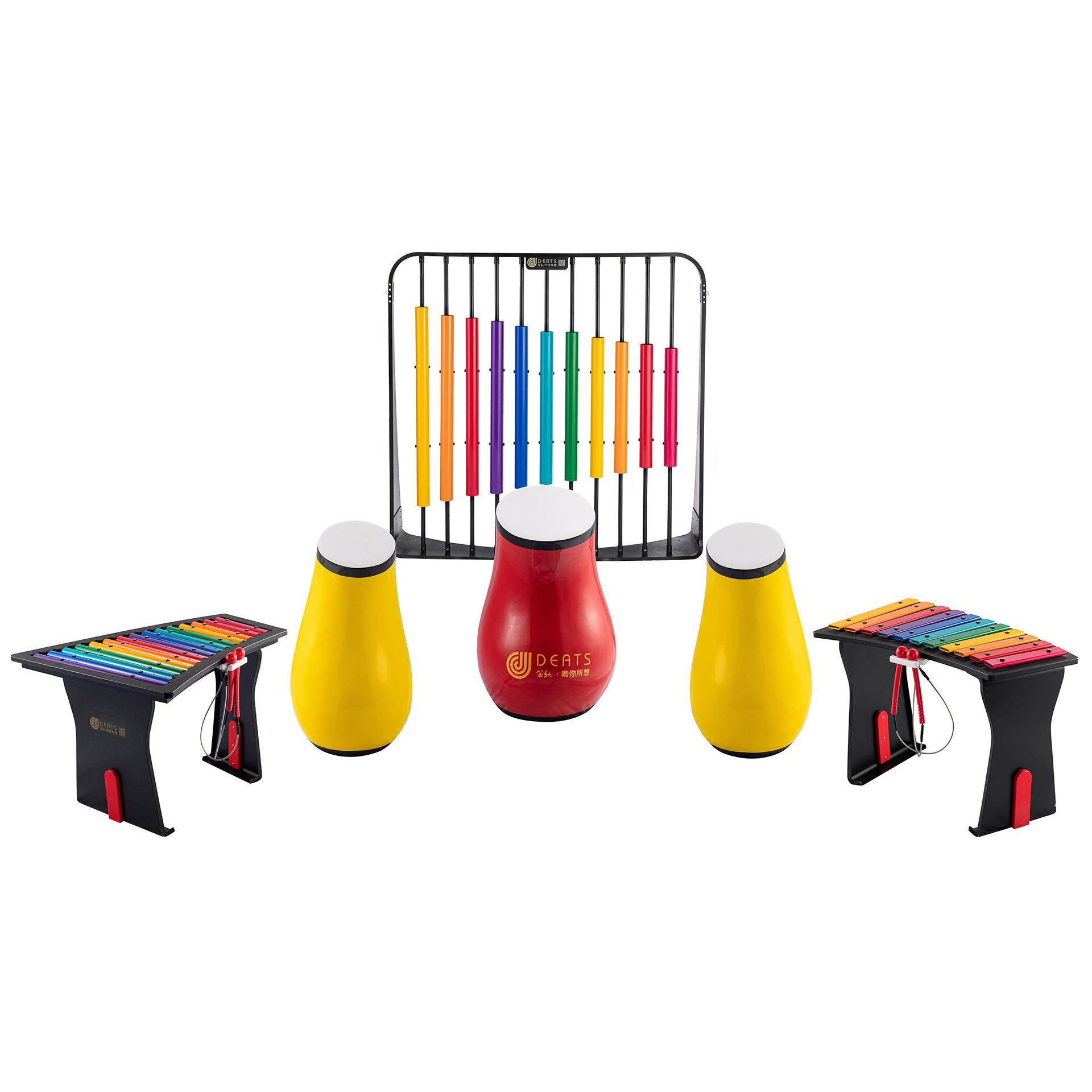 Fitness colorful children playground music piano toy equipment set