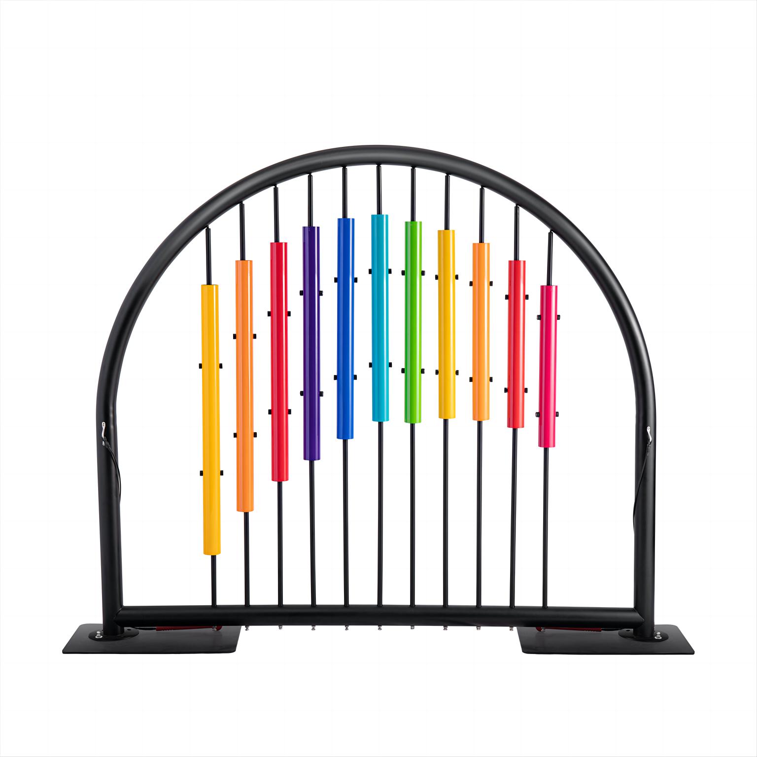Colorful eye-catching 11-step gantry school playground outdoor percussion instruments