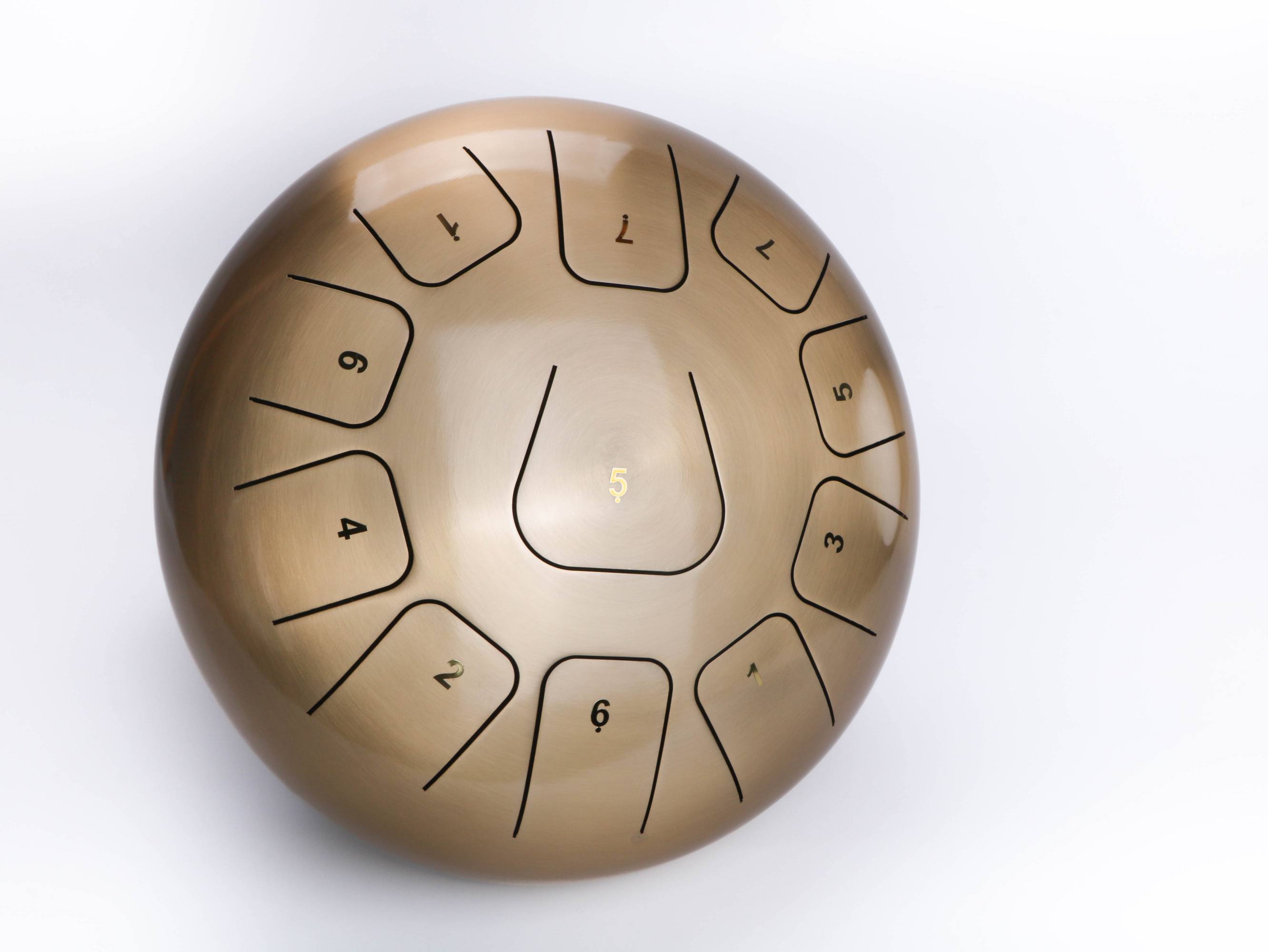 Golden Tongue Drum Titanium Alloy Educational Children Learning From 8-12 Scales 8'10'12' Size