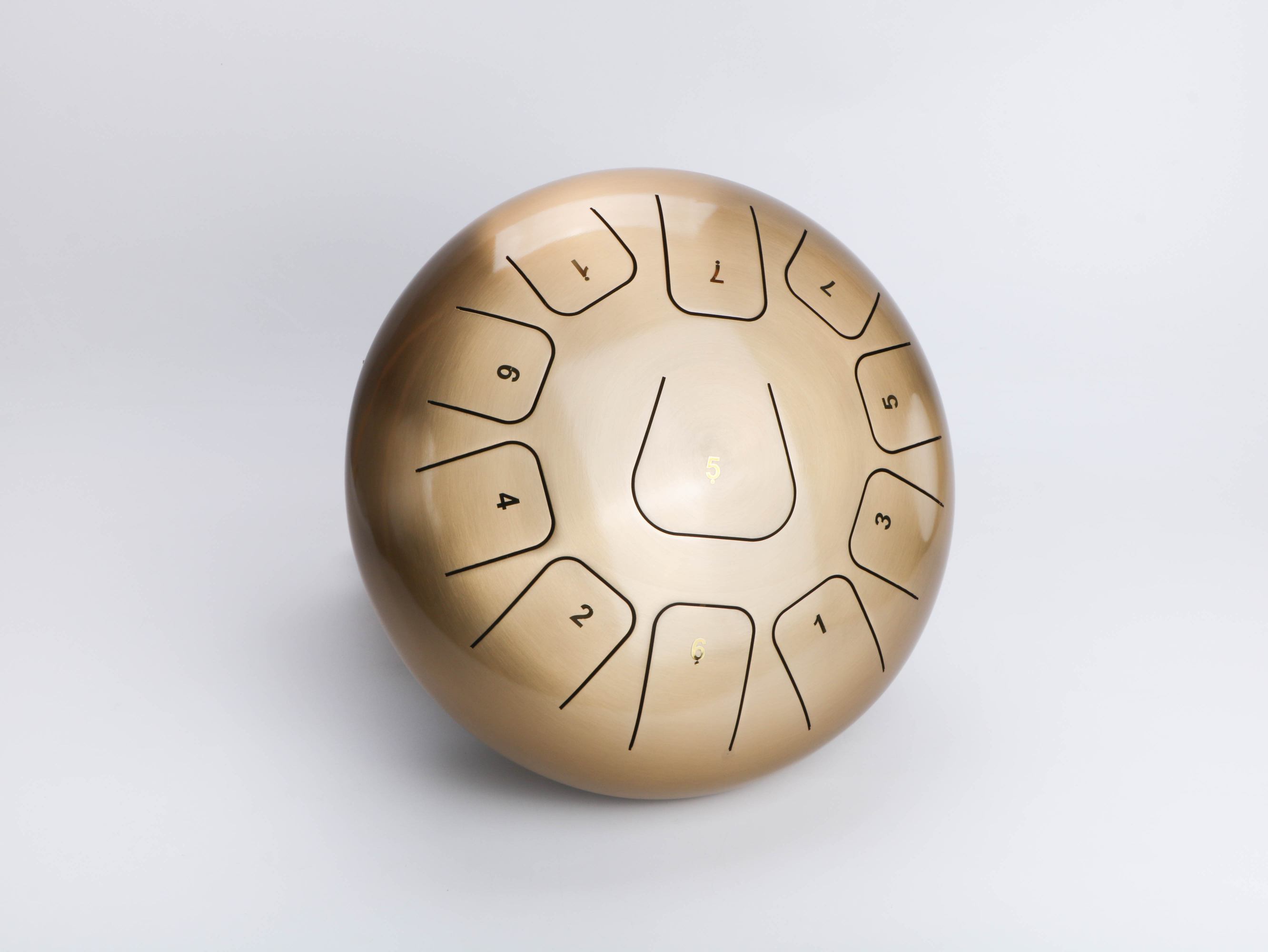 Golden Tongue Drum Titanium Alloy Educational Children Learning From 8-12 Scales 8'10'12' Size