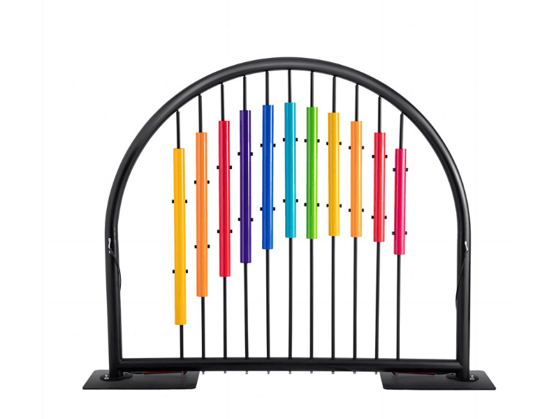 Colorful eye-catching 11-step gantry school playground outdoor percussion instruments
