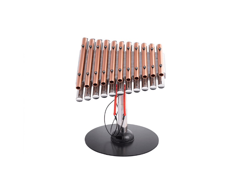 Rose gold sunny and energetic outdoor play percussion instruments