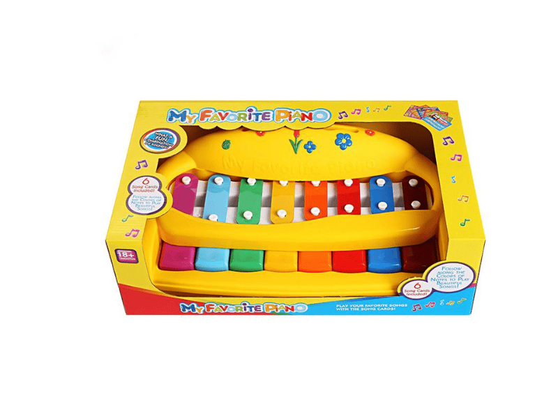 Sunflower garden rainbow tone children piano toy