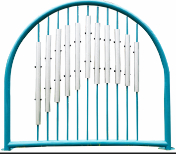 Commander I Harp Shape  Blue & Silver  Playground Musical Equipment