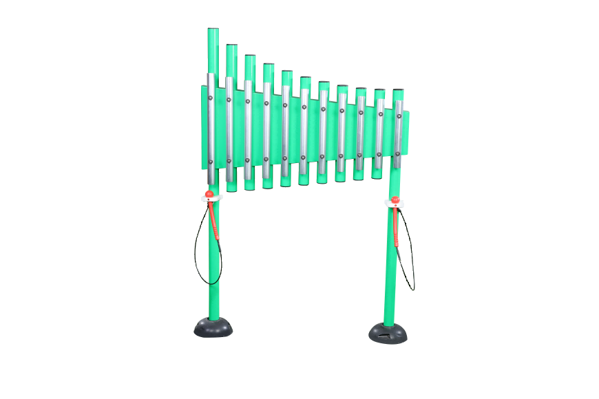 Commander H  Bright Green & Silver  Playground Musical Equipment